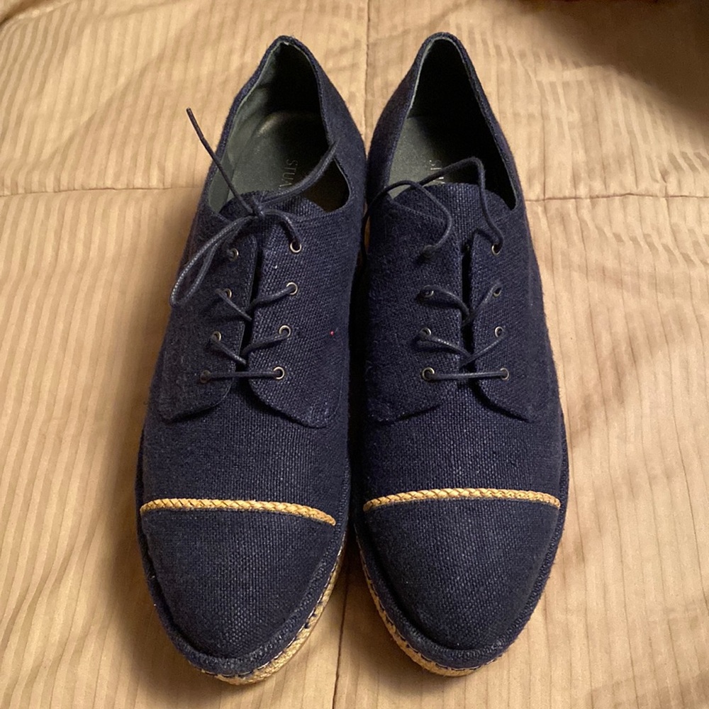 Stuart Weizman wedge linen shoe